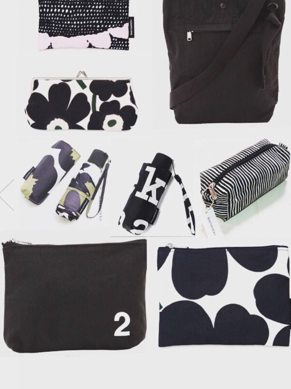 ブラック系のショルダーバッグ、ブラック系のクラッチバッグ、その他のポーチを着用したレディースの夏コーディネートの1枚目の写真