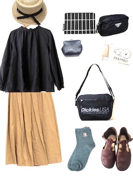 「MAMBO（マンボ）のアイテム」を使った、みゆ9zくまてつさん（レディース・162cm）の秋コーディネート