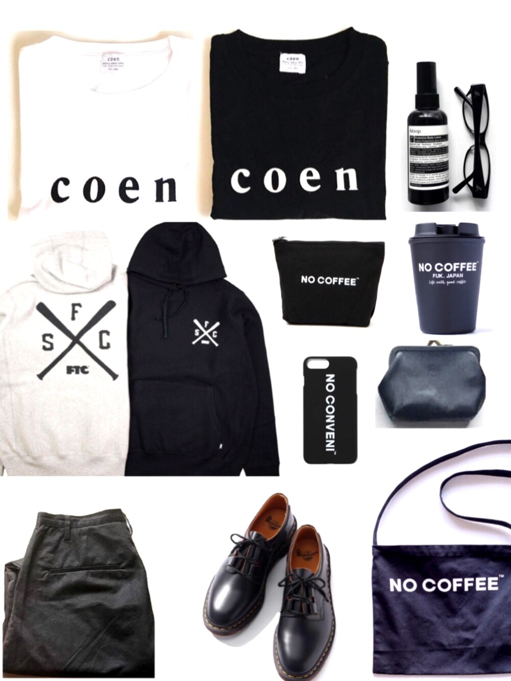 「coenのアイテム（Tシャツ/カットソー、ホワイト系）」を使った、みゆ9zくまてつさん（レディース・162cm）の秋コーディネートの1枚目の写真