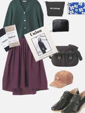 「アイテム（ポーチ）」を使った、みゆ9zくまてつさん（レディース・162cm）の秋コーディネート