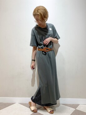 「USAコットン」｜「アイテム（ワンピース/ドレス）」を使った、rinaさん（レディース・161cm）の夏コーディネート