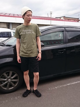 「サタデーズ ニューヨークシティ (Saturdays NYC)」｜「アイテム（サンダル）」を使った、Y.A.a.m.さん（メンズ・174cm）の夏コーディネート