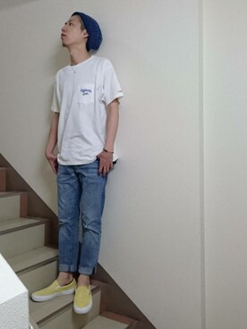 「Lightning Bolt（ライトニングボルト）のアイテム」を使った、Y.A.a.m.さん（メンズ・174cm）の夏コーディネート