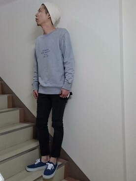 「サタデーズ ニューヨークシティ (Saturdays NYC)」｜「アイテム（スウェット）」を使った、Y.A.a.m.さん（メンズ・174cm）の秋コーディネート