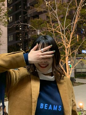 「UNIQLO（ユニクロ）のタートルネックT（長袖）（Tシャツ/カットソー）」を使った、azusaさん（レディース・163cm）の冬コーディネート