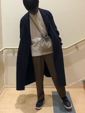 「Right-on（ライトオン）のアイテム（ニット/セーター）」を使った、たいちさん（メンズ・169cm）の冬コーディネート