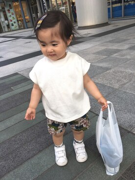 「アイテム（バレッタ/ヘアクリップ）」を使った、atelier kattsan カッサンさん（キッズ・70cm）の夏コーディネート