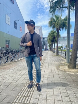 「YANUK（ヤヌーク）のアイテム（パンツ）」を使った、kentaさん（メンズ・165cm）の夏コーディネート
