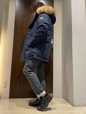 「abahouse」｜「アイテム（ダウンジャケット/コート）」を使った、kentaさん（メンズ・165cm）の冬コーディネート