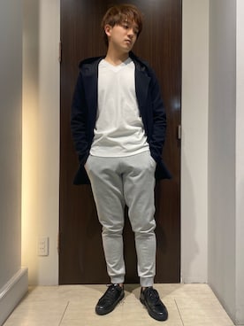 「5351 POUR LES HOMMES（ゴーサンゴーイチプールオム）のアイテム（パーカー）」を使った、kentaさん（メンズ・165cm）の春コーディネート