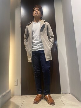 「5351 POUR LES HOMMES（ゴーサンゴーイチプールオム）のアイテム（パーカー）」を使った、kentaさん（メンズ・165cm）の春コーディネート