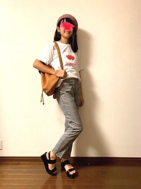 「ZARA（ザラ）のアイテム（パンツ、グレー系）」を使った、rrrkkk777さん（レディース・156cm）の秋コーディネート