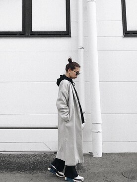 「アイテム（テーラードジャケット、シルバー系）」を使った、Tomo さん（レディース・153cm）の冬コーディネート