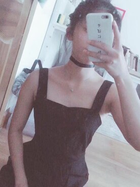 「FOREVER 21（フォーエバー トゥエンティーワン）のアイテム（チョーカー）」を使った、黑呸呸さん（レディース・162cm）の春コーディネート