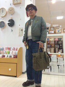 The Flat Head | ショールカラーの針抜きリブ スゥエットシャツ オートミールとグレーのコンビです。 写真は後日。(スウェット)