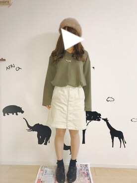 「AS as know as（エーエス アズノウアズ）のアイテム（スカート）」を使った、ゆうこさん（レディース・152cm）の春コーディネート
