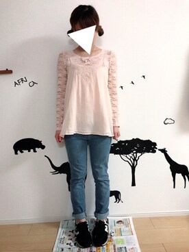 「onedrop（ワンドロップ）のアイテム」を使った、ゆうこさん（レディース・152cm）の夏コーディネート