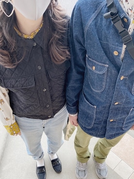 「柄シャツコーデ」｜「アイテム（ジャケット/アウター）」を使った、CARRYさん（レディース・158cm）の春コーディネート