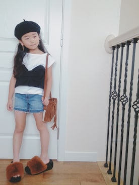 「ショーパン」｜「アイテム（ラッピングキット）」を使った、elenaさん（キッズ・110cm）の夏コーディネート