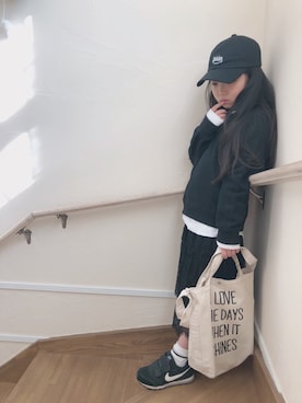「Right-on（ライトオン）のアイテム（バッグ）」を使った、elenaさん（キッズ・110cm）の冬コーディネート