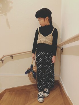 「SLY（スライ）のアイテム」を使った、elenaさん（キッズ・110cm）の春コーディネート