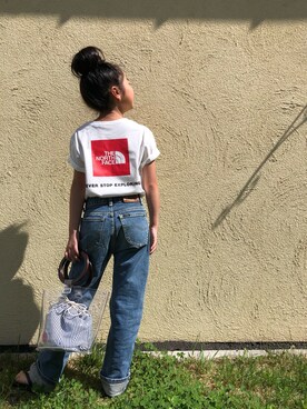 「SHIPS（シップス）のアイテム（ビーチサンダル）」を使った、elenaさん（キッズ・120cm）の春コーディネート
