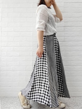 「BELLUNA PLUS（ベルーナ）のアイテム」を使った、SAIさん（レディース・153cm）の春コーディネート