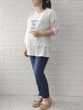 「BELLUNA PLUS（ベルーナ）のアイテム」を使った、SAIさん（レディース・153cm）の春コーディネート