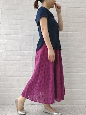 「BELLUNA PLUS（ベルーナ）のアイテム」を使った、SAIさん（レディース・153cm）の夏コーディネート