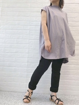 「BELLUNA PLUS（ベルーナ）のアイテム」を使った、SAIさん（レディース・153cm）の夏コーディネート