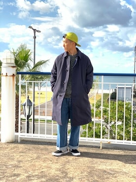 「INHERIT（インヘリット）のアイテム」を使った、yoneiさん（メンズ・167cm）の冬コーディネート