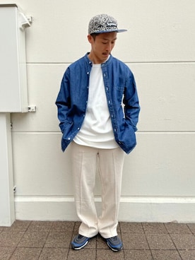 「INHERIT（インヘリット）のアイテム」を使った、yoneiさん（メンズ・167cm）の冬コーディネート
