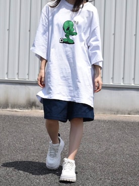 「Gosha Rubchinskiy（ゴーシャラブチンスキー）のアイテム」を使った、ゆきさん（レディース・153cm）の春コーディネート