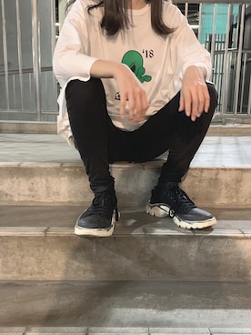 「Gosha Rubchinskiy（ゴーシャラブチンスキー）のアイテム」を使った、ゆきさん（レディース・153cm）の春コーディネート