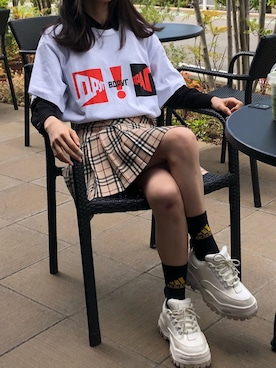 「Gosha Rubchinskiy（ゴーシャラブチンスキー）のアイテム」を使った、ゆきさん（レディース・153cm）の夏コーディネート