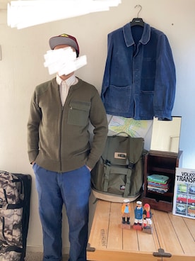 「UNKNOWN.（アンノウン）のアイテム（パンツ）」を使った、itsukamorinisumitaiさん（メンズ・174cm）の冬コーディネート