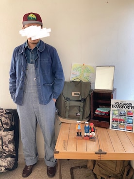 「BIG SMITH（ビッグスミス）のアイテム（サロペット/オーバーオール）」を使った、itsukamorinisumitaiさん（メンズ・174cm）の春コーディネート