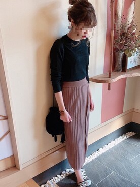 「unglid（アングリッド）のアイテム」を使った、y＆kさん（レディース・165cm）の冬コーディネート