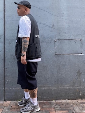 「wtaps」｜「アイテム（その他アウター）」を使った、KL Honさん（メンズ・180cm）の夏コーディネート