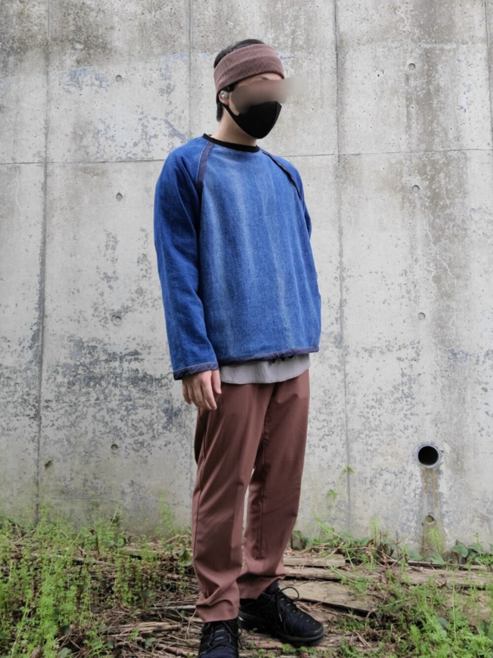 「休日スタイル、GU、ストリート、今日のコーデ」｜「NIKEのアイテム（スニーカー、ブラック系）」を使った、明太子さん（メンズ・168cm）の春コーディネートの1枚目の写真