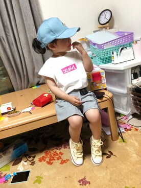 「アイテム（スカート）」を使った、Elyさん（キッズ・100cm）の夏コーディネート