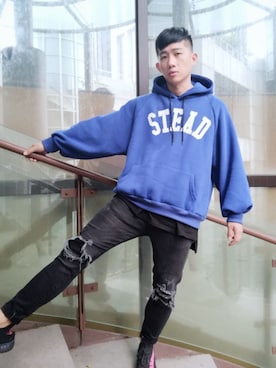 「STYLE」｜「アイテム（ジャージ）」を使った、haoyuさん（メンズ・180cm）の春コーディネート