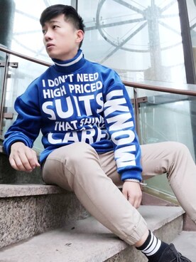 「khaki」｜haoyuさん（メンズ・180cm）の春コーディネート