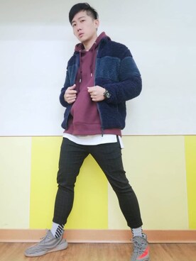 「STYLE」｜「アイテム（その他アウター）」を使った、haoyuさん（メンズ・180cm）の春コーディネート