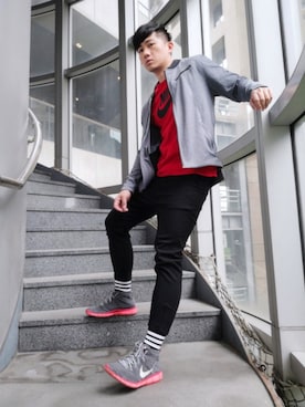 「summer」｜「アイテム（スタジャン）」を使った、haoyuさん（メンズ・180cm）の夏コーディネート