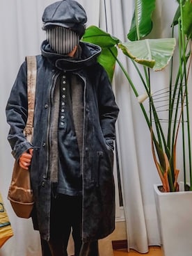 「新年一発目」｜「アイテム（ハンチング/ベレー帽）」を使った、muさん（メンズ・164cm）の冬コーディネート