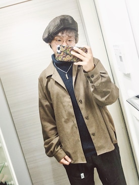 「superNova.（スーパーノヴァ）のアイテム（ジャケット/アウター）」を使った、muさん（メンズ・163cm）の冬コーディネート