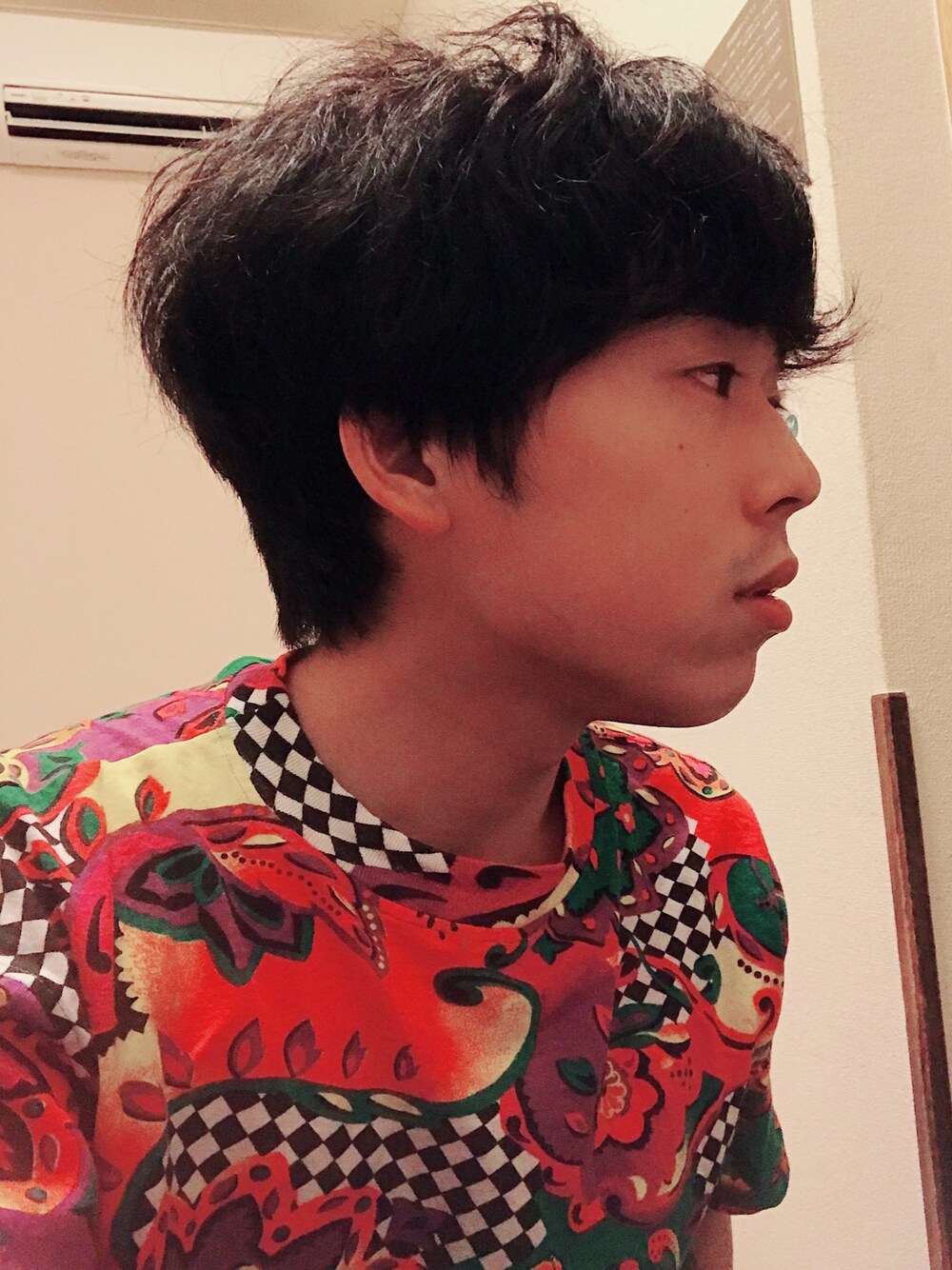 「古着、Tシャツ、総柄トップス」｜「古着のアイテム（Tシャツ/カットソー、その他）」を使った、こやまたいきさん（メンズ・164cm）の夏コーディネートの1枚目の写真