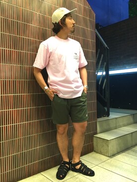「ゆったりシルエット」｜「アイテム（キャップ）」を使った、Funachangさん（メンズ・177cm）の春コーディネート