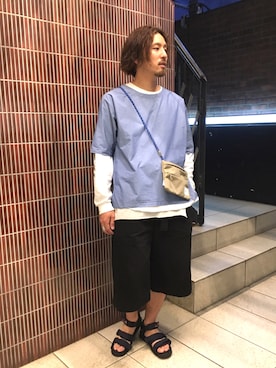 「AlexanderLeeChang（アレキサンダーリーチャン）のアイテム（トップス）」を使った、Funachangさん（メンズ・177cm）の春コーディネート